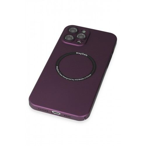 Newface iPhone 12 Pro Max Kılıf Jack Magneticsafe Lens Silikon - Mürdüm Newface iPhone 12 Pro Max Kılıf Jack Magneticsafe Lens Silikon - Mürdüm