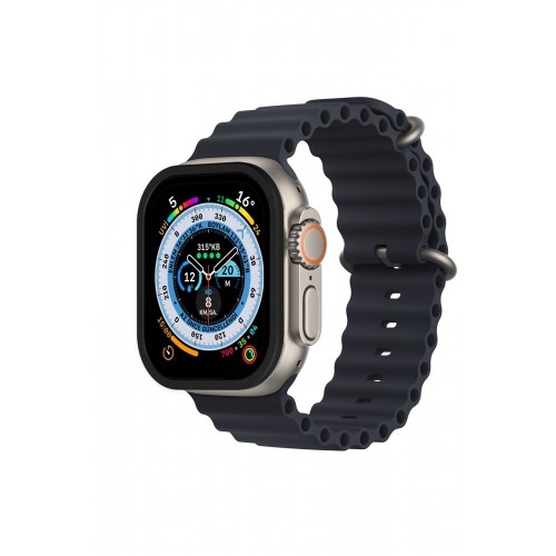 Newface Apple Watch Ultra 49mm Alüminyum Kasa Cam Ekran Koruyucu - Siyah Newface Apple Watch Ultra 49mm Alüminyum Kasa Cam Ekran Koruyucu - Siyah