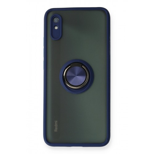 Newface Xiaomi Redmi 9A Kılıf Montreal Yüzüklü Silikon Kapak - Lacivert Newface Xiaomi Redmi 9A Kılıf Montreal Yüzüklü Silikon Kapak - Lacivert