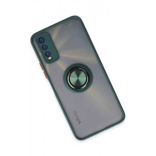 Newface Vivo Y20 Kılıf Montreal Yüzüklü Silikon Kapak - Yeşil Newface Vivo Y20 Kılıf Montreal Yüzüklü Silikon Kapak - Yeşil