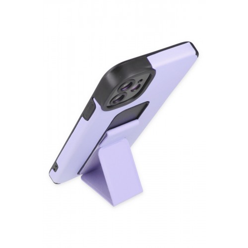 Newface iPhone 11 Kılıf Mega Standlı Silikon - Lila Newface iPhone 11 Kılıf Mega Standlı Silikon - Lila