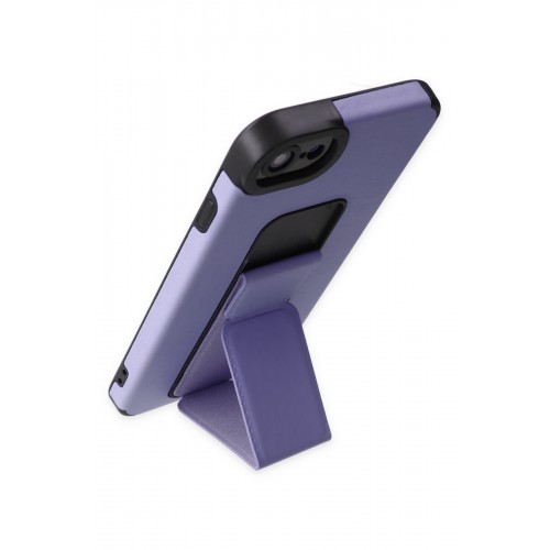 Newface iPhone 7 Kılıf Mega Standlı Silikon - Lila Newface iPhone 7 Kılıf Mega Standlı Silikon - Lila