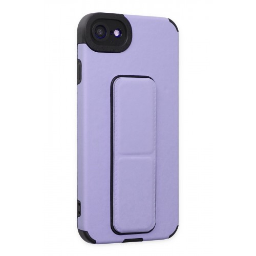 Newface iPhone 8 Kılıf Mega Standlı Silikon - Lila Newface iPhone 8 Kılıf Mega Standlı Silikon - Lila