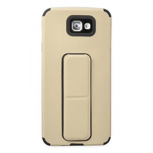 Newface Samsung Galaxy J7 Prime Kılıf Mega Standlı Silikon - Gold Newface Samsung Galaxy J7 Prime Kılıf Mega Standlı Silikon - Gold