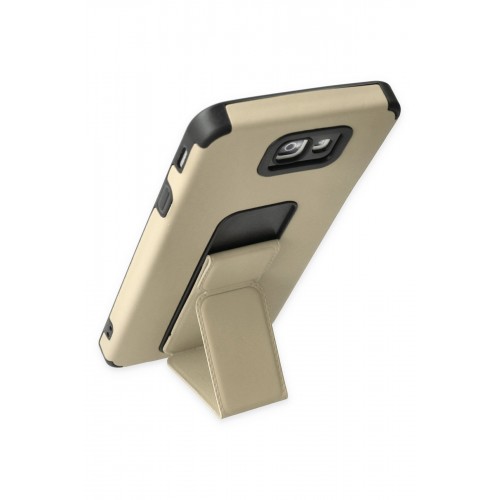 Newface Samsung Galaxy J7 Prime Kılıf Mega Standlı Silikon - Gold Newface Samsung Galaxy J7 Prime Kılıf Mega Standlı Silikon - Gold