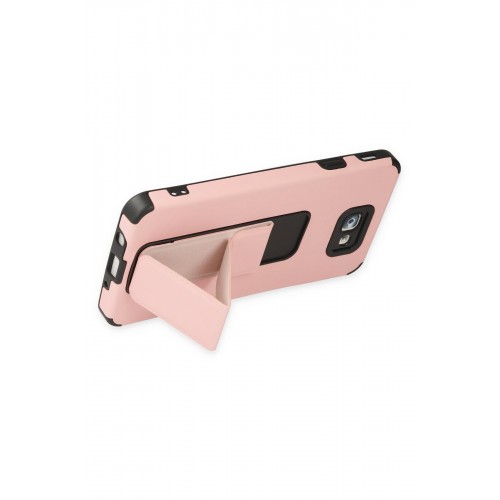 Newface Samsung Galaxy J7 Prime Kılıf Mega Standlı Silikon - Pudra Newface Samsung Galaxy J7 Prime Kılıf Mega Standlı Silikon - Pudra