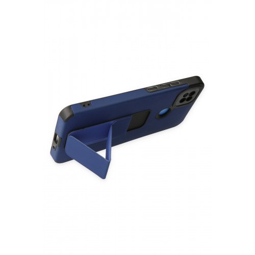 Newface Xiaomi Redmi 9C Kılıf Mega Standlı Silikon - Mavi Newface Xiaomi Redmi 9C Kılıf Mega Standlı Silikon - Mavi