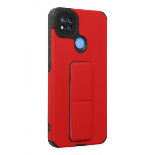 Newface Xiaomi Redmi 9C Kılıf Mega Standlı Silikon - Kırmızı Newface Xiaomi Redmi 9C Kılıf Mega Standlı Silikon - Kırmızı