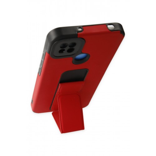 Newface Xiaomi Redmi 9C Kılıf Mega Standlı Silikon - Kırmızı Newface Xiaomi Redmi 9C Kılıf Mega Standlı Silikon - Kırmızı