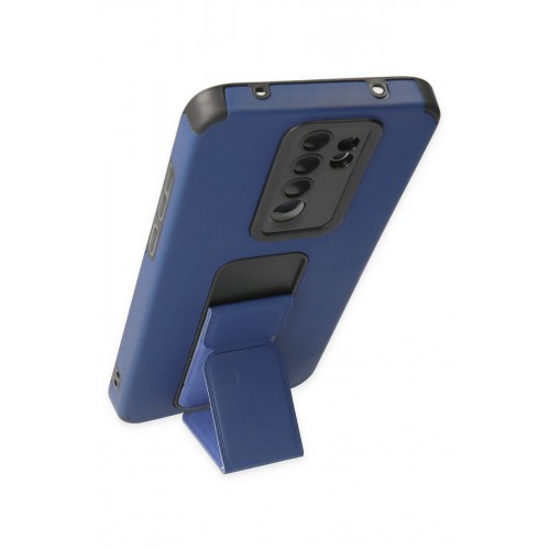 Newface Xiaomi Redmi Note 8 Pro Kılıf Mega Standlı Silikon - Mavi Newface Xiaomi Redmi Note 8 Pro Kılıf Mega Standlı Silikon - Mavi