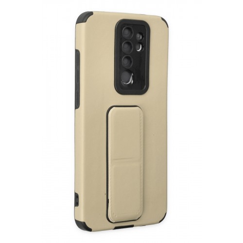 Newface Xiaomi Redmi Note 8 Pro Kılıf Mega Standlı Silikon - Gold Newface Xiaomi Redmi Note 8 Pro Kılıf Mega Standlı Silikon - Gold