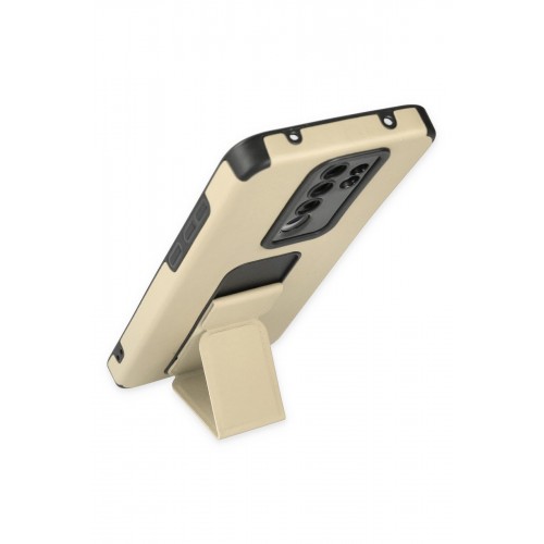 Newface Xiaomi Redmi Note 8 Pro Kılıf Mega Standlı Silikon - Gold Newface Xiaomi Redmi Note 8 Pro Kılıf Mega Standlı Silikon - Gold