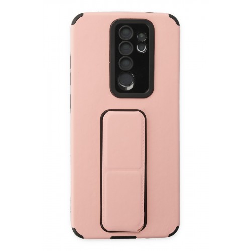 Newface Xiaomi Redmi Note 8 Pro Kılıf Mega Standlı Silikon - Pudra Newface Xiaomi Redmi Note 8 Pro Kılıf Mega Standlı Silikon - Pudra