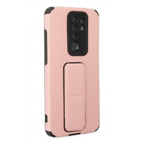 Newface Xiaomi Redmi Note 8 Pro Kılıf Mega Standlı Silikon - Pudra Newface Xiaomi Redmi Note 8 Pro Kılıf Mega Standlı Silikon - Pudra
