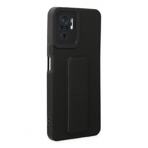 Newface Xiaomi Redmi Note 10 Kılıf Mega Standlı Silikon - Siyah Newface Xiaomi Redmi Note 10 Kılıf Mega Standlı Silikon - Siyah