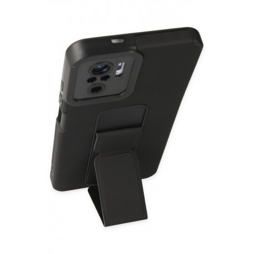 Newface Xiaomi Redmi Note 10 Kılıf Mega Standlı Silikon - Siyah Newface Xiaomi Redmi Note 10 Kılıf Mega Standlı Silikon - Siyah