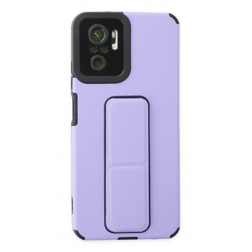 Newface Xiaomi Redmi Note 10 Kılıf Mega Standlı Silikon - Lila Newface Xiaomi Redmi Note 10 Kılıf Mega Standlı Silikon - Lila