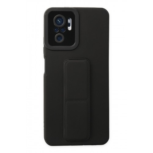 Newface Xiaomi Redmi Note 10S Kılıf Mega Standlı Silikon - Siyah Newface Xiaomi Redmi Note 10S Kılıf Mega Standlı Silikon - Siyah
