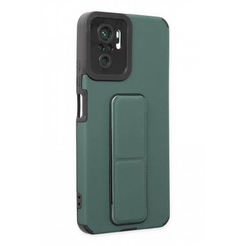 Newface Xiaomi Redmi Note 10S Kılıf Mega Standlı Silikon - Yeşil Newface Xiaomi Redmi Note 10S Kılıf Mega Standlı Silikon - Yeşil