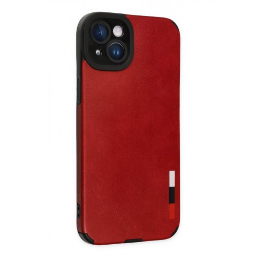 Newface iPhone 14 Kılıf Loop Deri Silikon - Kırmızı Newface iPhone 14 Kılıf Loop Deri Silikon - Kırmızı