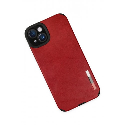 Newface iPhone 14 Kılıf Loop Deri Silikon - Kırmızı Newface iPhone 14 Kılıf Loop Deri Silikon - Kırmızı