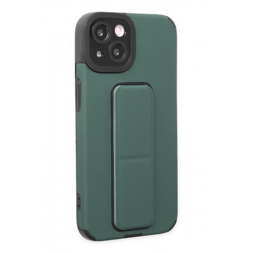 Newface iPhone 14 Kılıf Mega Standlı Silikon - Yeşil Newface iPhone 14 Kılıf Mega Standlı Silikon - Yeşil