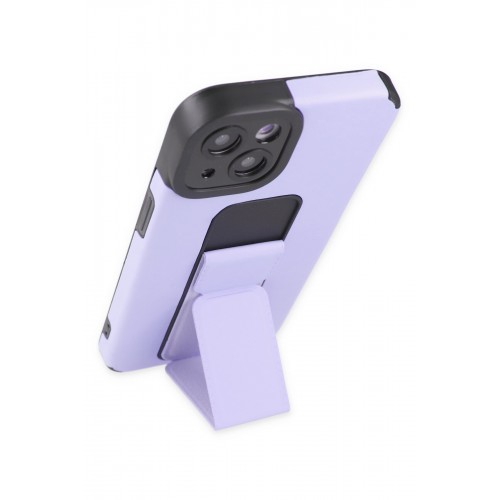 Newface iPhone 14 Kılıf Mega Standlı Silikon - Lila Newface iPhone 14 Kılıf Mega Standlı Silikon - Lila