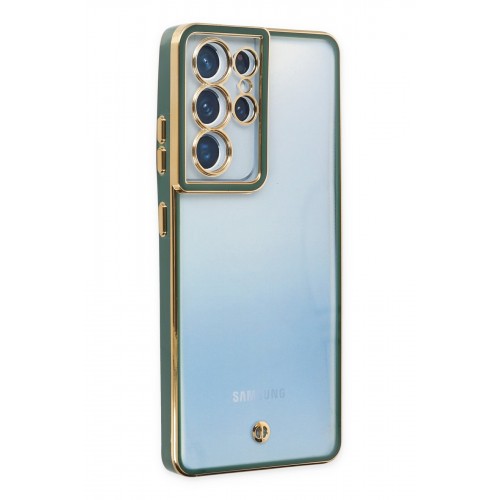 Newface Samsung Galaxy S21 Ultra Kılıf Liva Lens Silikon - Yeşil Newface Samsung Galaxy S21 Ultra Kılıf Liva Lens Silikon - Yeşil