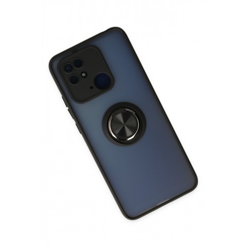 Newface Xiaomi Poco C40 Kılıf Montreal Yüzüklü Silikon Kapak - Siyah Newface Xiaomi Poco C40 Kılıf Montreal Yüzüklü Silikon Kapak - Siyah