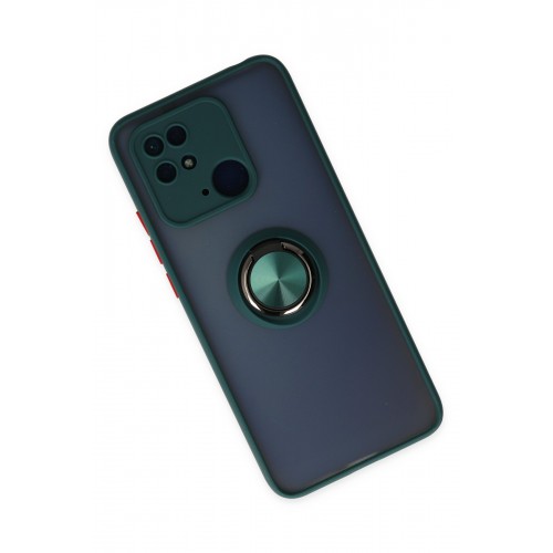 Newface Xiaomi Poco C40 Kılıf Montreal Yüzüklü Silikon Kapak - Yeşil Newface Xiaomi Poco C40 Kılıf Montreal Yüzüklü Silikon Kapak - Yeşil