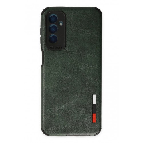 Newface Samsung Galaxy M13 Kılıf Loop Deri Silikon - Yeşil