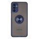 Newface Samsung Galaxy A04S Kılıf Montreal Yüzüklü Silikon Kapak - Lacivert