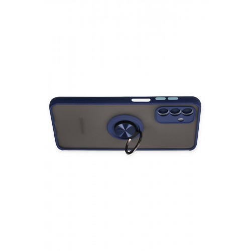 Newface Samsung Galaxy A04S Kılıf Montreal Yüzüklü Silikon Kapak - Lacivert Newface Samsung Galaxy A04S Kılıf Montreal Yüzüklü Silikon Kapak - Lacivert