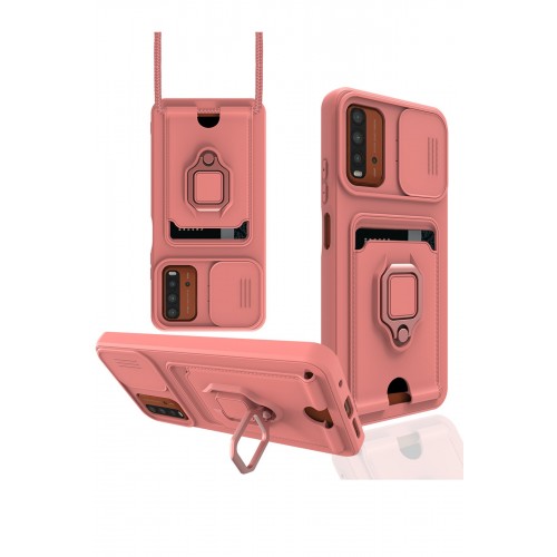 Newface Xiaomi Redmi 9T Kılıf Zuma Kartvizitli Yüzüklü Silikon - Pembe Newface Xiaomi Redmi 9T Kılıf Zuma Kartvizitli Yüzüklü Silikon - Pembe