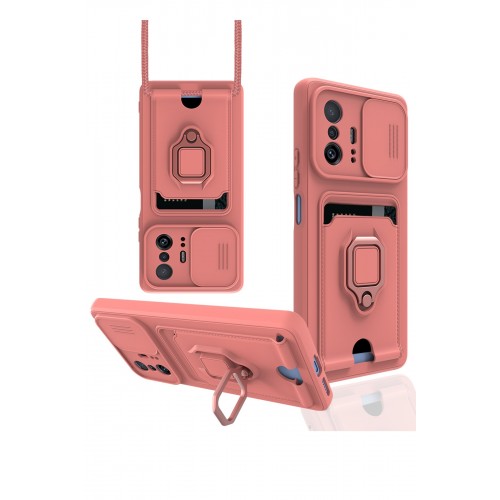 Newface Xiaomi Mi 11T Kılıf Zuma Kartvizitli Yüzüklü Silikon - Pembe Newface Xiaomi Mi 11T Kılıf Zuma Kartvizitli Yüzüklü Silikon - Pembe