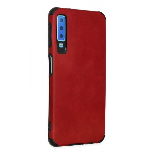 Newface Samsung Galaxy A7 2018 Kılıf Loop Deri Silikon - Kırmızı Newface Samsung Galaxy A7 2018 Kılıf Loop Deri Silikon - Kırmızı