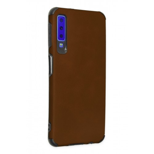 Newface Samsung Galaxy A7 2018 Kılıf Loop Deri Silikon - Kahverengi Newface Samsung Galaxy A7 2018 Kılıf Loop Deri Silikon - Kahverengi