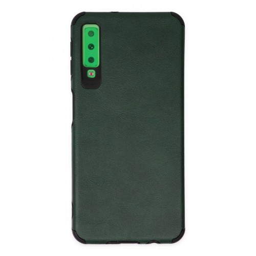 Newface Samsung Galaxy A7 2018 Kılıf Loop Deri Silikon - Yeşil Newface Samsung Galaxy A7 2018 Kılıf Loop Deri Silikon - Yeşil