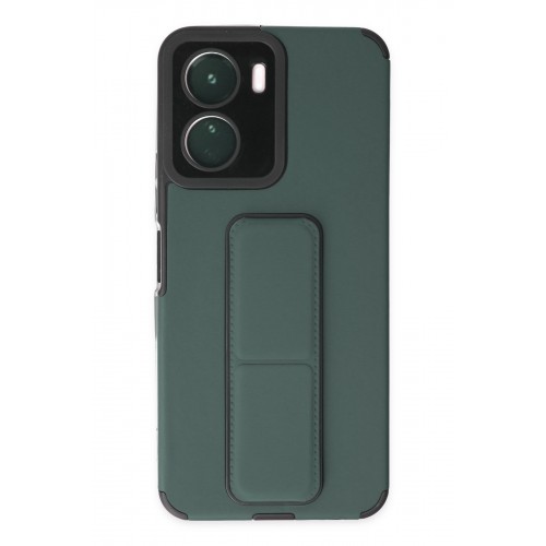 Newface Vivo Y16 Kılıf Mega Standlı Silikon - Yeşil Newface Vivo Y16 Kılıf Mega Standlı Silikon - Yeşil