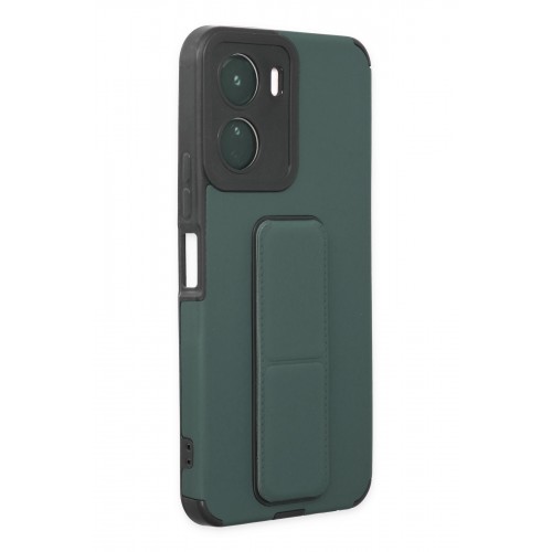 Newface Vivo Y16 Kılıf Mega Standlı Silikon - Yeşil Newface Vivo Y16 Kılıf Mega Standlı Silikon - Yeşil