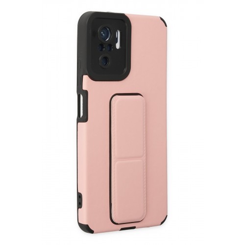 Newface Xiaomi Poco M5s Kılıf Mega Standlı Silikon - Pudra Newface Xiaomi Poco M5s Kılıf Mega Standlı Silikon - Pudra