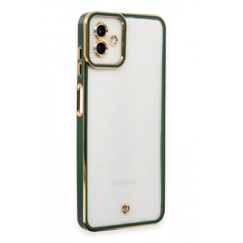 Newface Samsung Galaxy A04 Kılıf Liva Lens Silikon - Yeşil