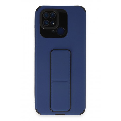 Newface Xiaomi Redmi 10C Kılıf Mega Standlı Silikon - Mavi Newface Xiaomi Redmi 10C Kılıf Mega Standlı Silikon - Mavi