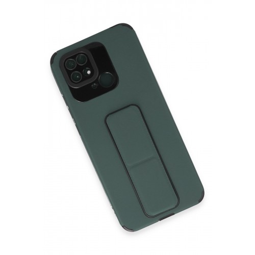 Newface Xiaomi Redmi 10C Kılıf Mega Standlı Silikon - Yeşil Newface Xiaomi Redmi 10C Kılıf Mega Standlı Silikon - Yeşil