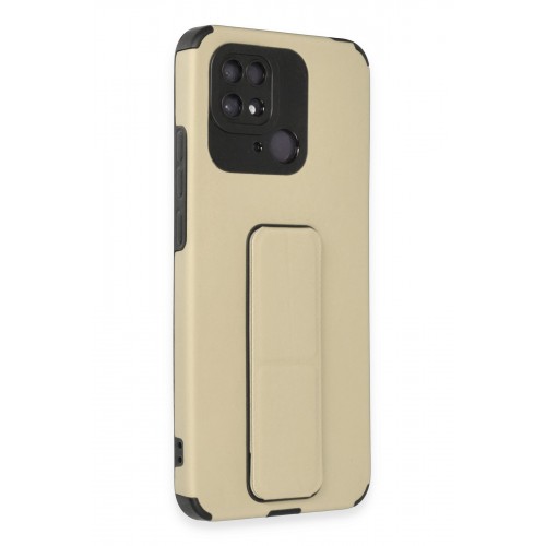 Newface Xiaomi Redmi 10C Kılıf Mega Standlı Silikon - Gold Newface Xiaomi Redmi 10C Kılıf Mega Standlı Silikon - Gold