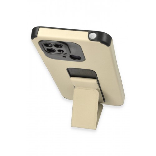 Newface Xiaomi Redmi 10C Kılıf Mega Standlı Silikon - Gold Newface Xiaomi Redmi 10C Kılıf Mega Standlı Silikon - Gold