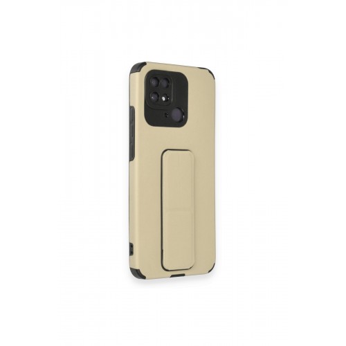 Newface Xiaomi Poco C40 Kılıf Mega Standlı Silikon - Gold Newface Xiaomi Poco C40 Kılıf Mega Standlı Silikon - Gold