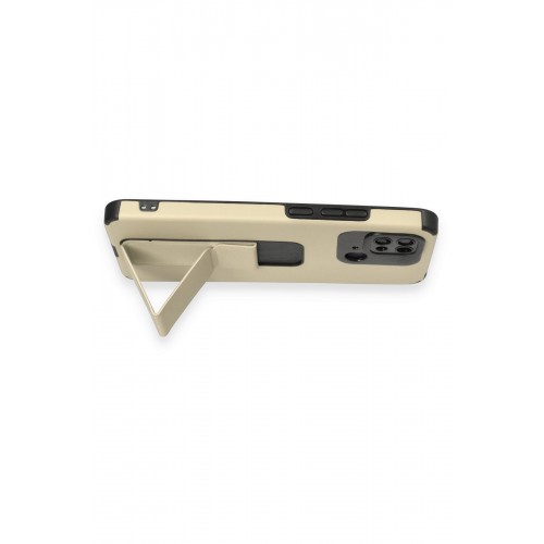 Newface Xiaomi Poco C40 Kılıf Mega Standlı Silikon - Gold Newface Xiaomi Poco C40 Kılıf Mega Standlı Silikon - Gold