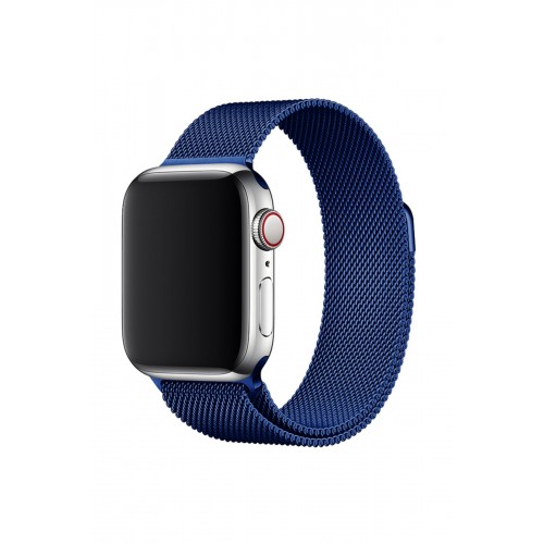 Newface Apple Watch 44mm Metal Mıknatıslı Kordon - Mavi Newface Apple Watch 44mm Metal Mıknatıslı Kordon - Mavi