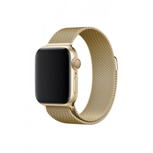 Newface Apple Watch 44mm Metal Mıknatıslı Kordon - Gold Newface Apple Watch 44mm Metal Mıknatıslı Kordon - Gold